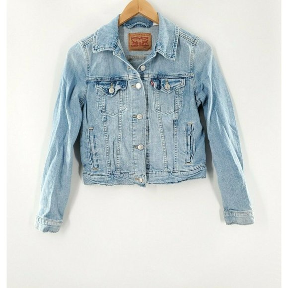 Levi's Women's Blue‎ Denim Jean Jacket Size S - Picture 1 of 4